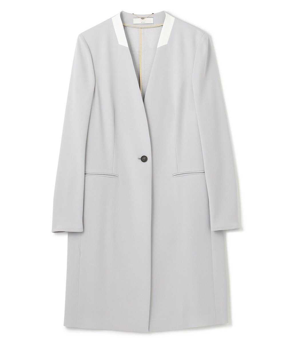 BEIGE， 【L-size】CINDY / ノーカラーロングジャケット 