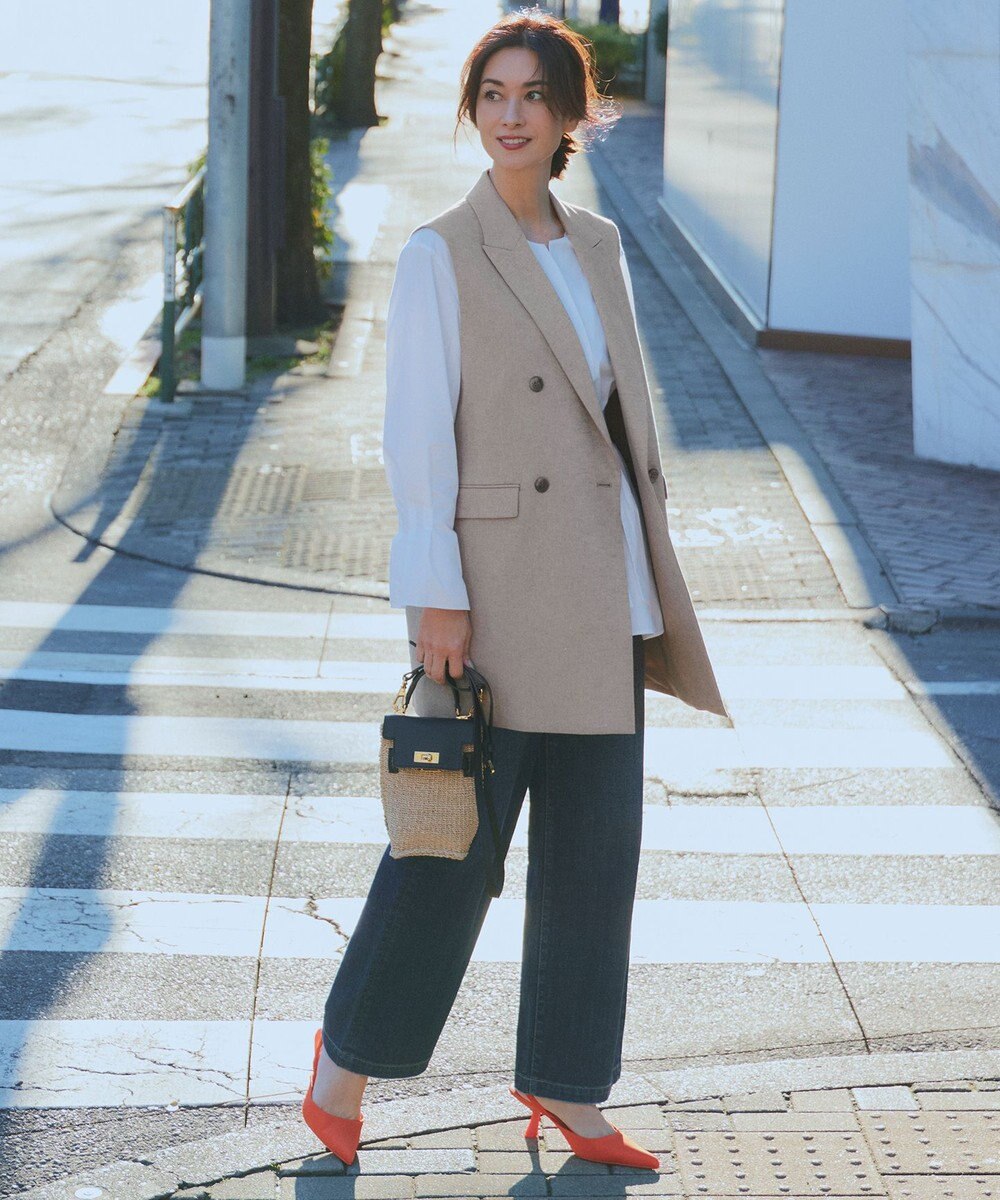 23区 【一部店舗限定】23区DENIM ストレッチ ワイドパンツ 