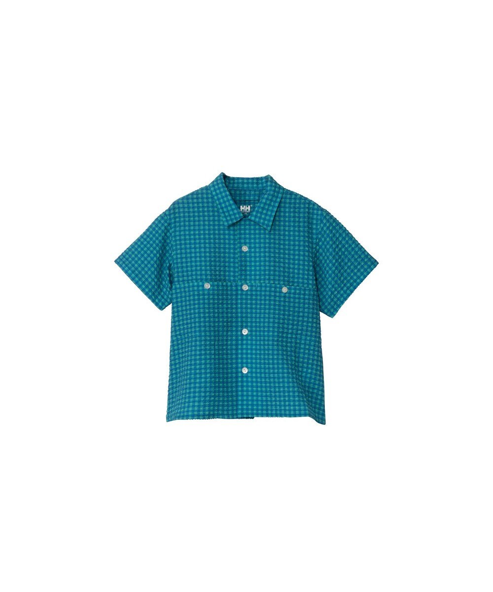 HELLY HANSEN 【キッズ・速乾・UVカット・耐海水・耐塩素】ショートスリーブ マリンリゾートシアサッカーシャツ 