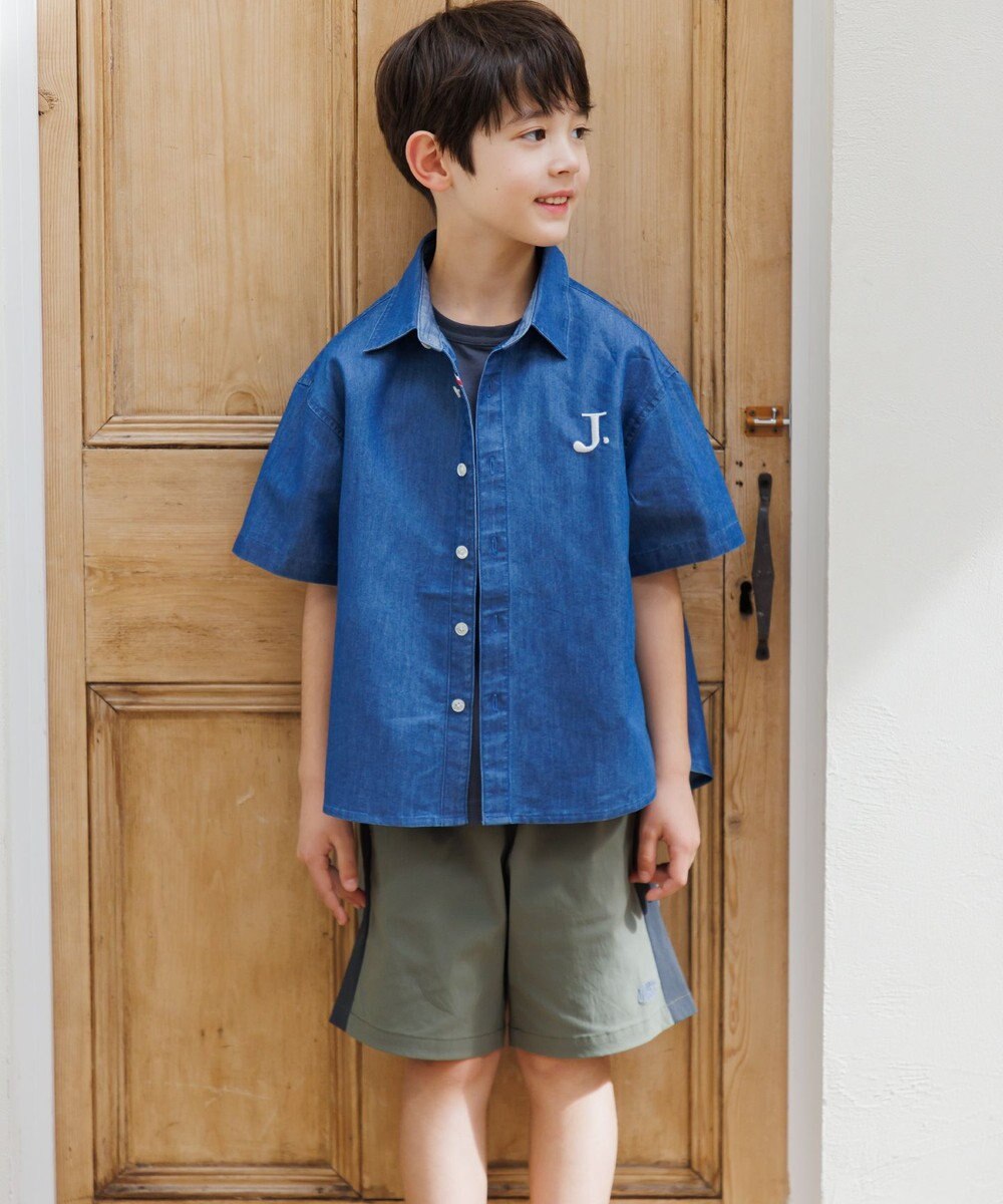 J.PRESS KIDS 【140-170cm】4.5オンス TC デニム 半袖シャツ 