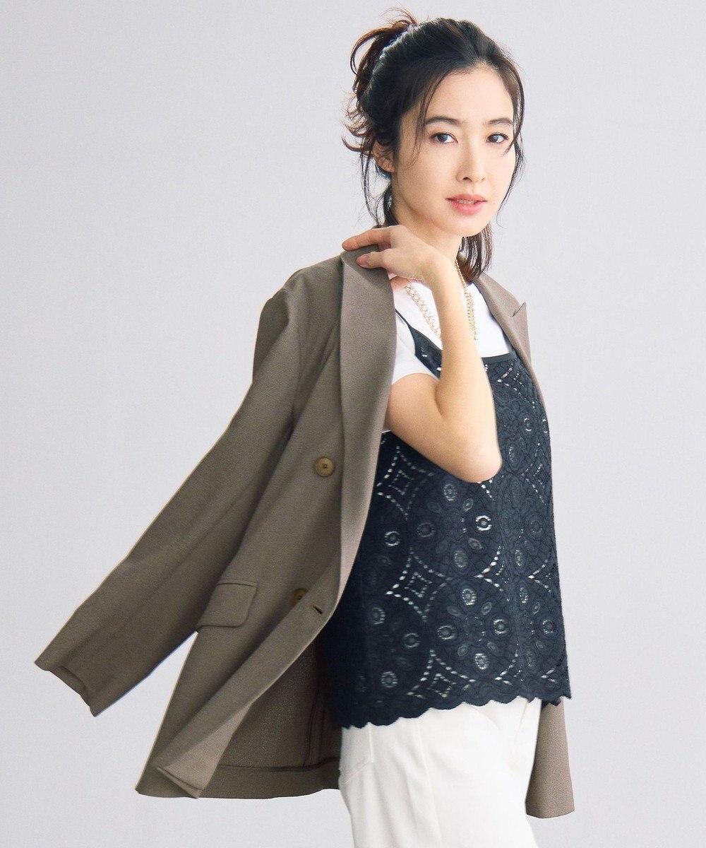 自由区 【カタログ掲載・人気素材・デザインリニューアル・セットアップ対応】リネンライクシンセティックテーラード ジャケット 