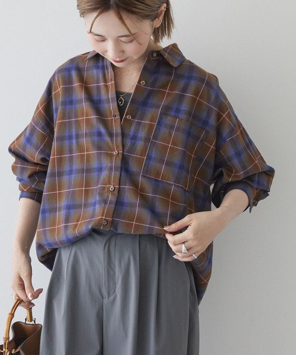 AMERICAN HOLIC ビエラ起毛チェックシャツ 