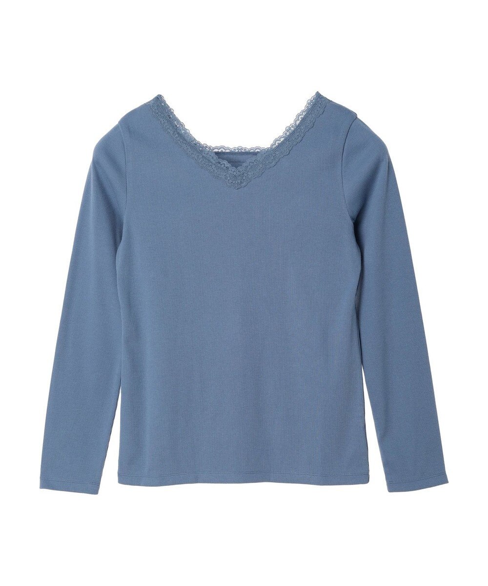 earth music&ecology 前後２ＷＡＹ襟レースプルオーバー 