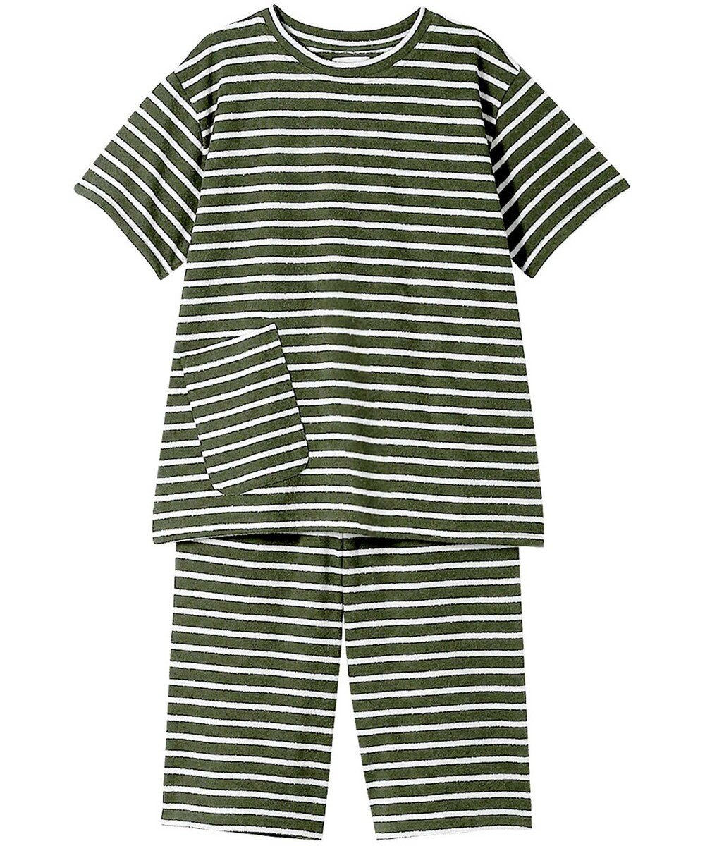 une nana cool 綿混ブークレーボーダー 半袖パジャマ 