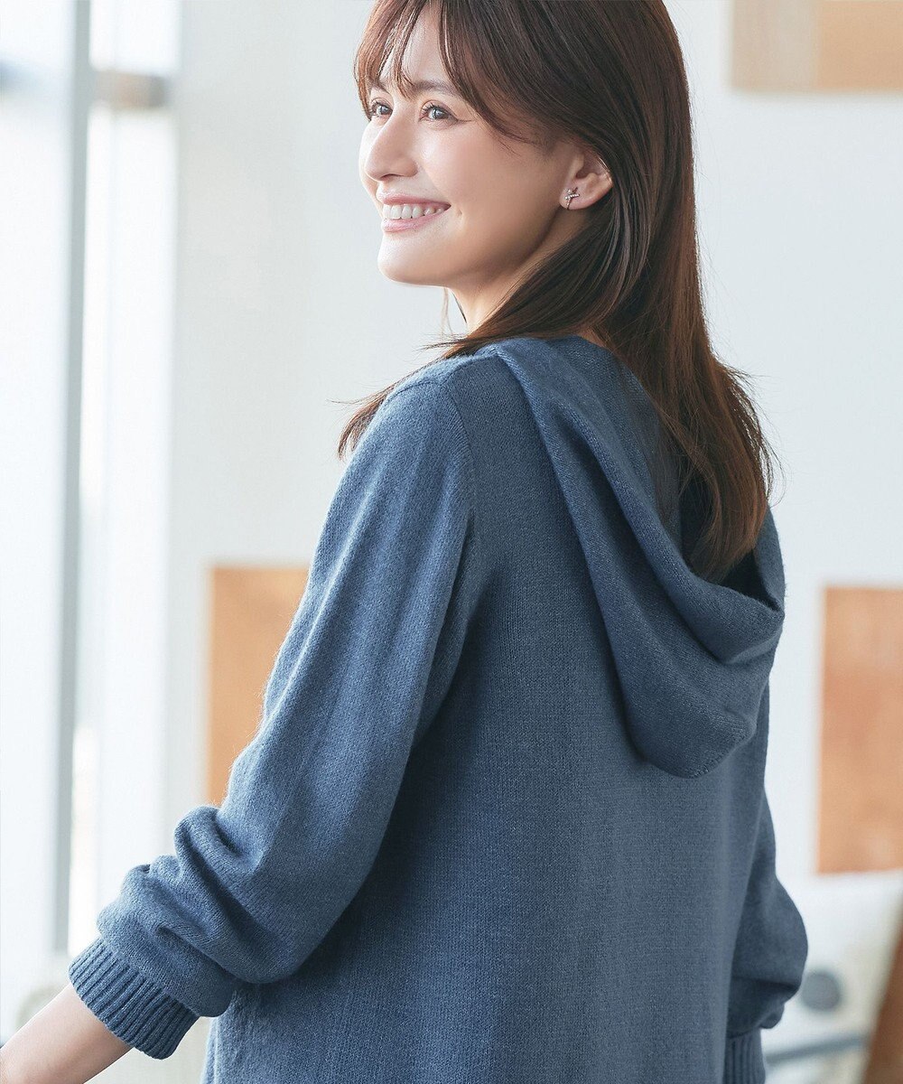 Tiaclasse メランジフーディーニットチュニック 