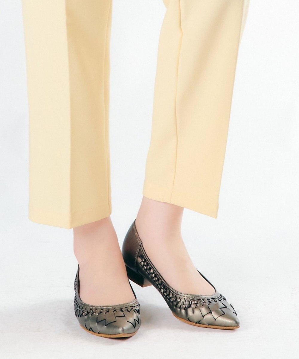 Dominic3 編み込みメッシュ ソフトパンプス 