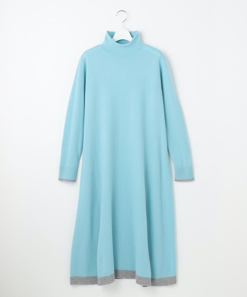 自由区 【洗える】セミウーステッドウールニット ワンピース 
