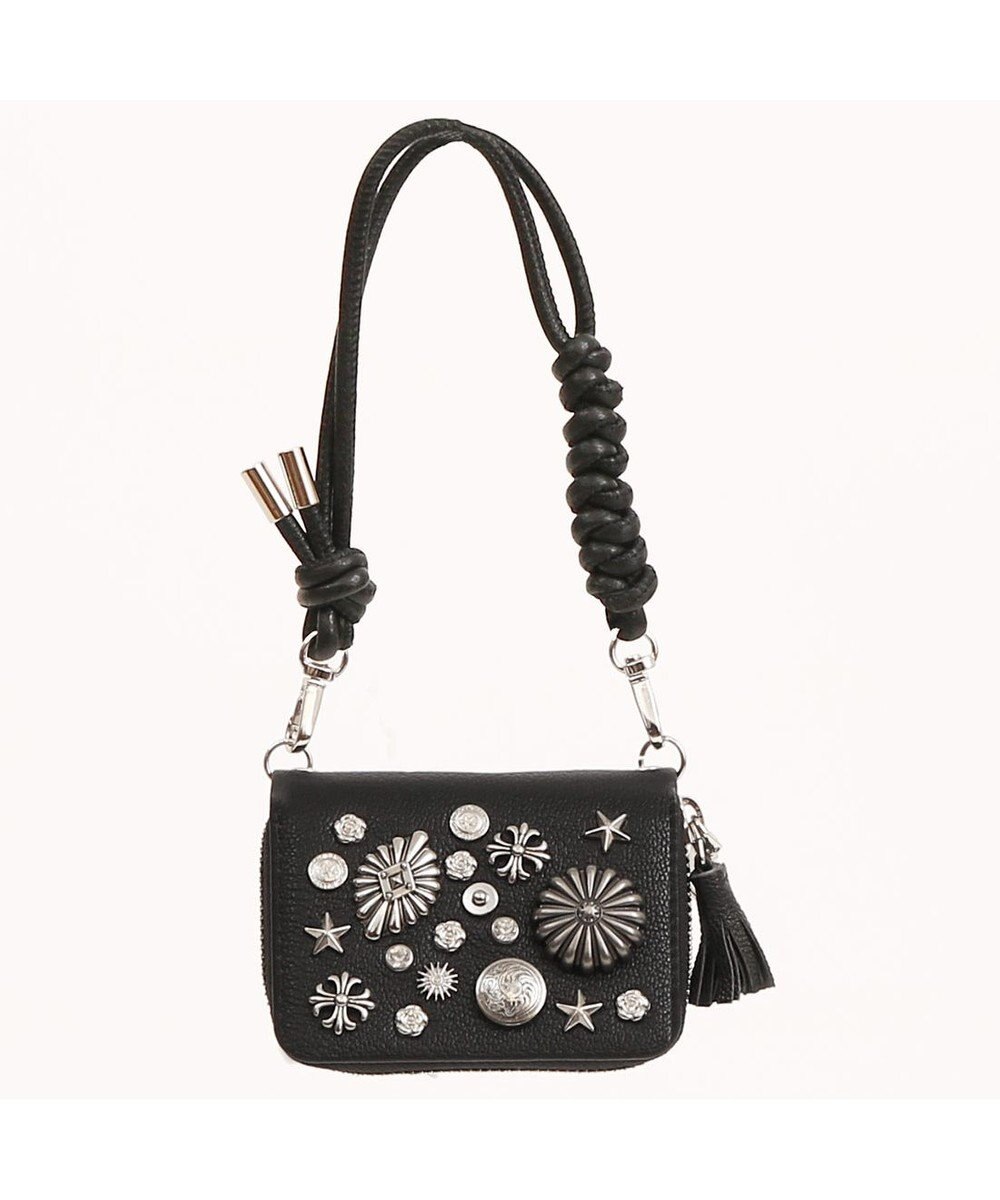 UNBILLION ペルケ perche / マルチスタッズジャバラチャームウォレットショルダー 