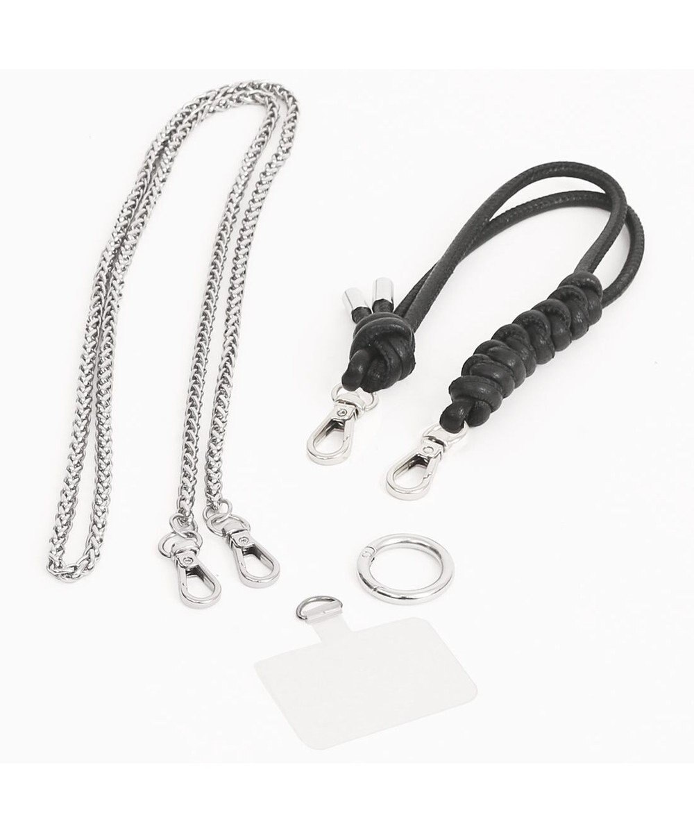 UNBILLION ペルケ perche / マルチスタッズジャバラチャームウォレットショルダー 