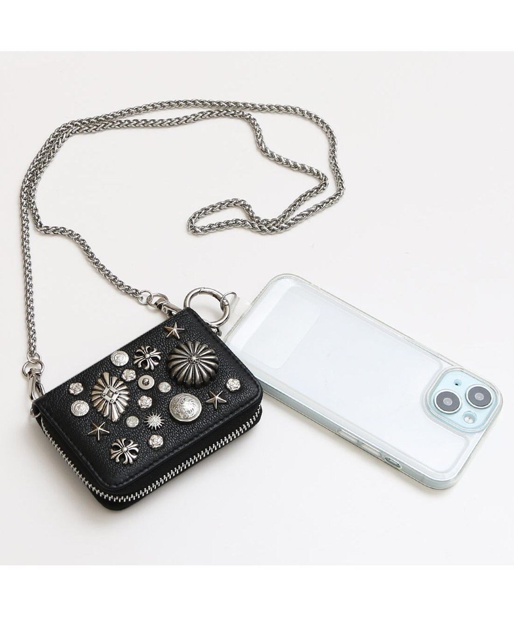 UNBILLION ペルケ perche / マルチスタッズジャバラチャームウォレットショルダー 