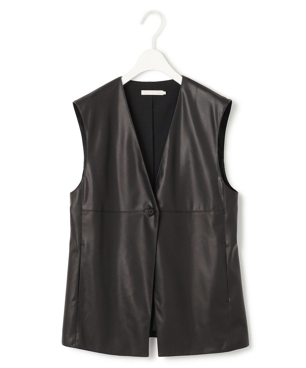 ICB フェイクレザー ベスト 