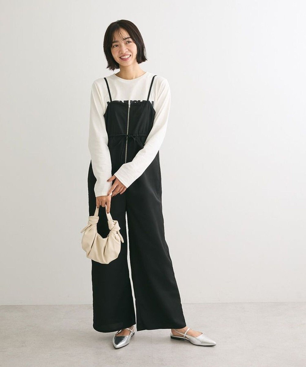 Green Parks ウエストリボンサロペット 