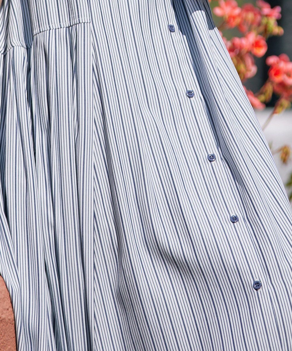 Tiaclasse 【洗える】サイドタックスキッパーシャツワンピース 