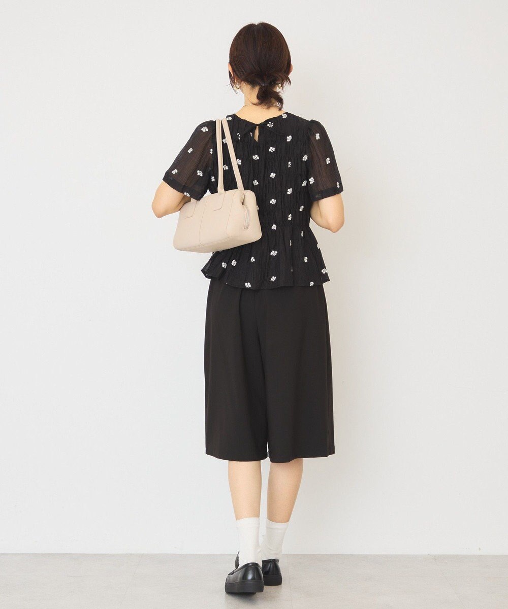 AMERICAN HOLIC 花柄刺繍シャーリングブラウス 