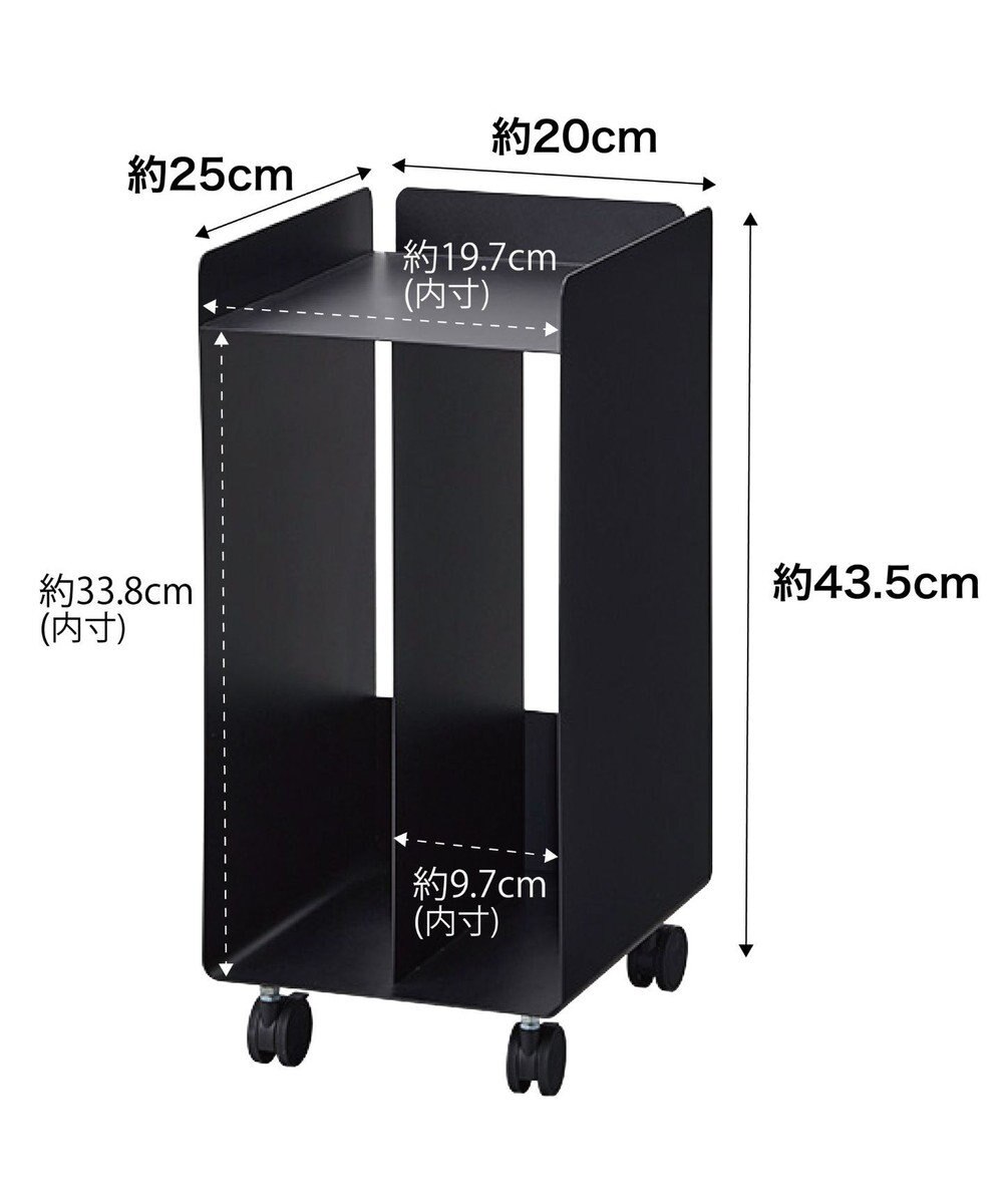 tower ピアノ下楽譜収納ワゴン タワー ブラック 