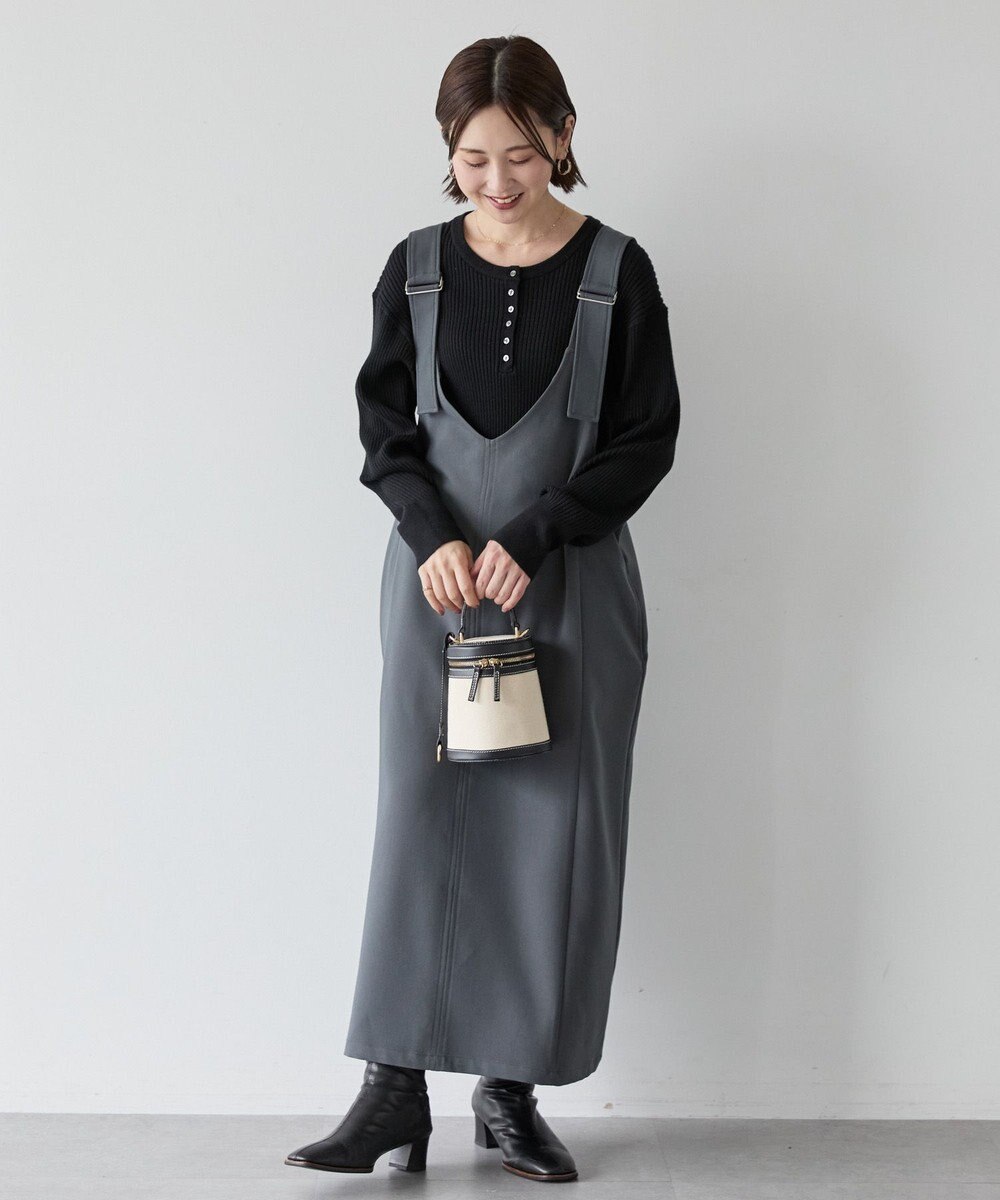 AMERICAN HOLIC イージーケアWクロスIラインワンピース 