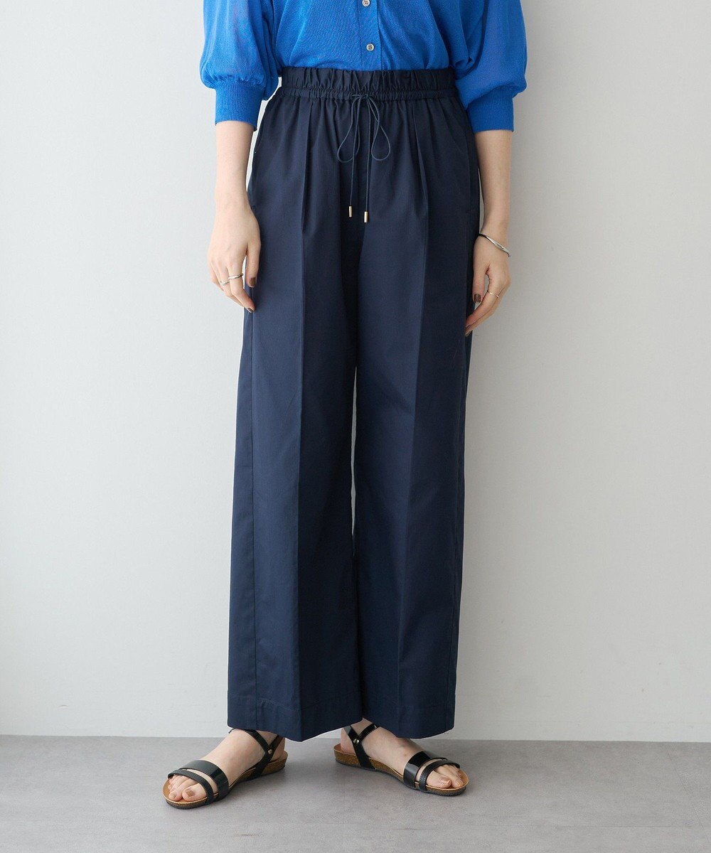 YECCA VECCA コットンイージー切替ワイドパンツ 