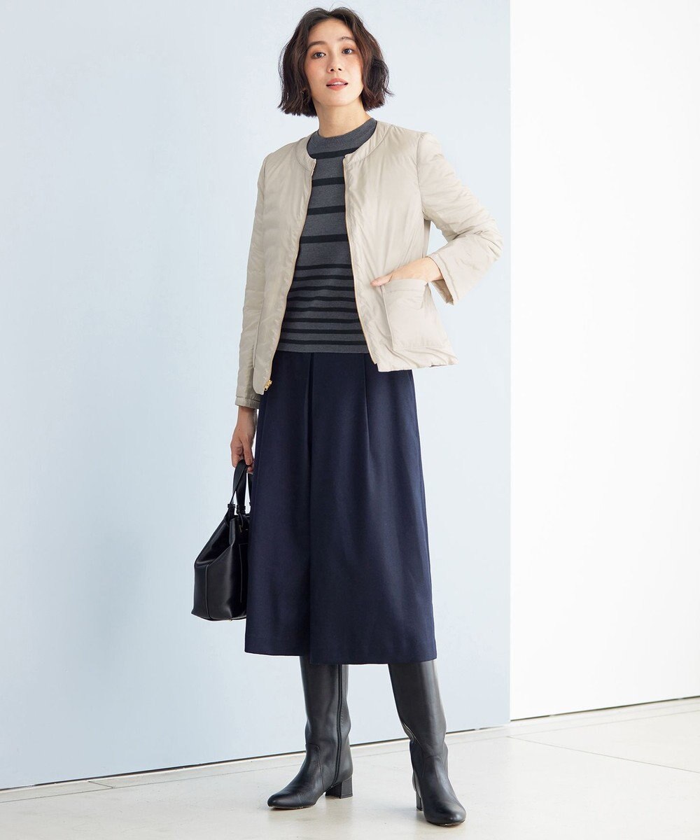 自由区 【スタイリストコラボ・洗える】ウールミラノボーダー ニット 