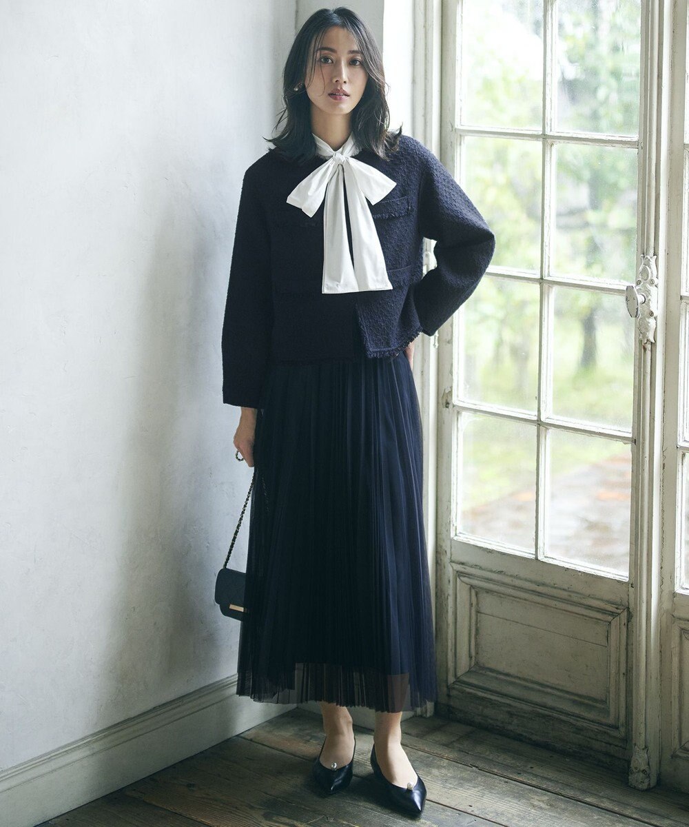 23区 【洗える】チュール プリーツ スカート 
