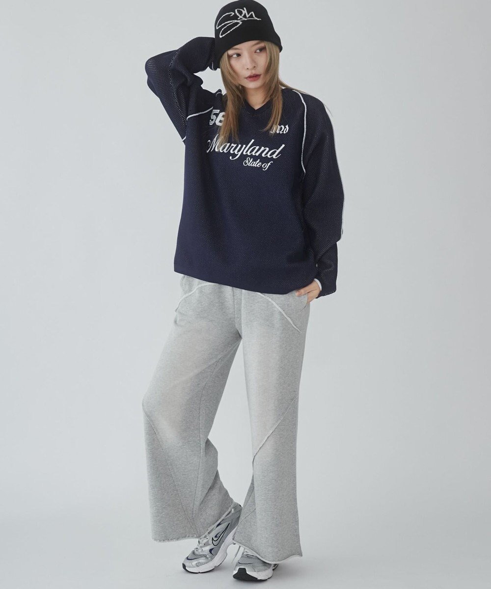 WEGO 【ユニセックス着用ITEM】ゲームロゴメッシュジャガードプルオーバー 