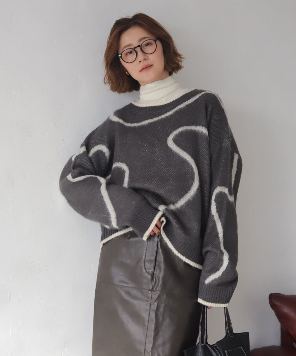 WEGO 【2025年秋冬新作】リブタートルニット 