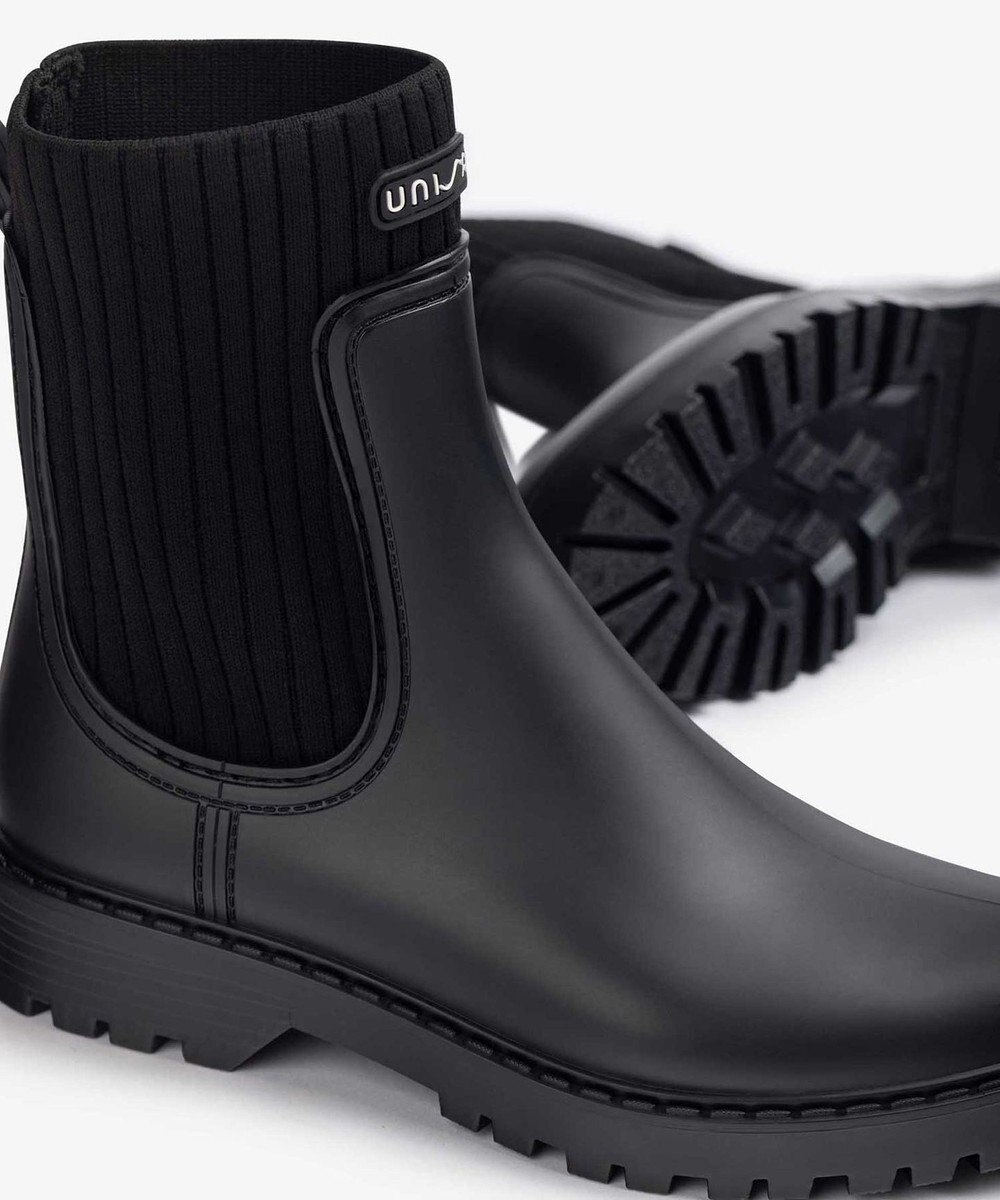BONTRE 【UNISA/ウニサ】リブデザインレインブーツ 