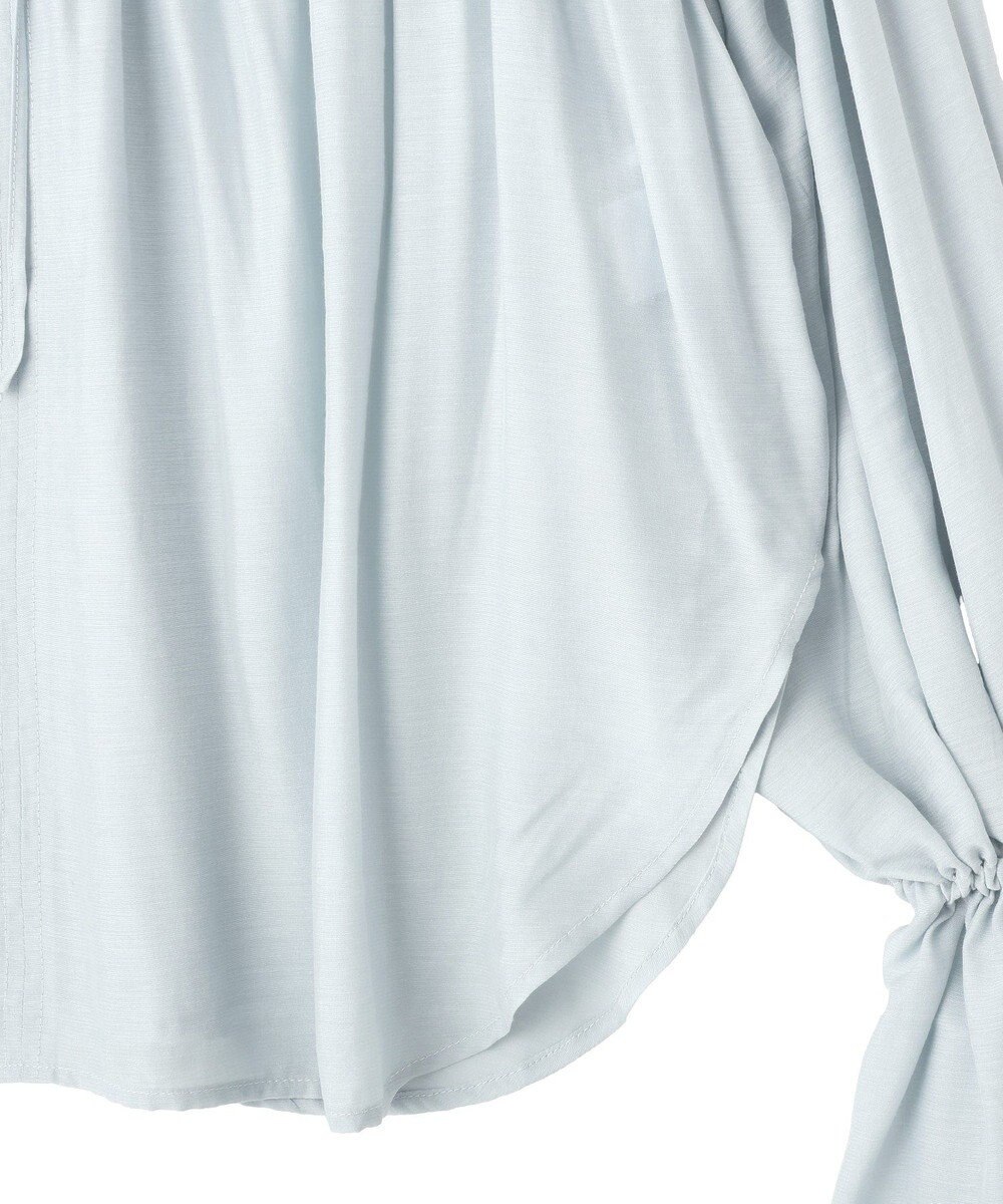 YECCA VECCA シャーリングギャザーリボンブラウス 