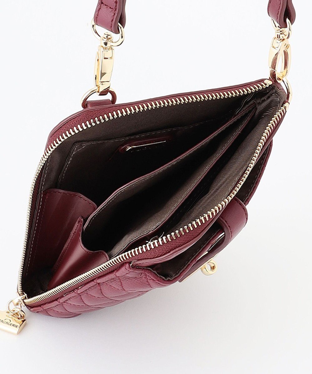 LA BAGAGERIE シープレザー　キルティングスマホショルダー 