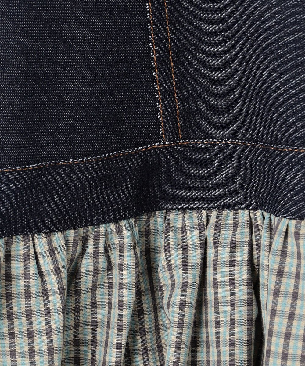 組曲 KIDS 【110-140㎝】 チェックドッキング ワンピース 