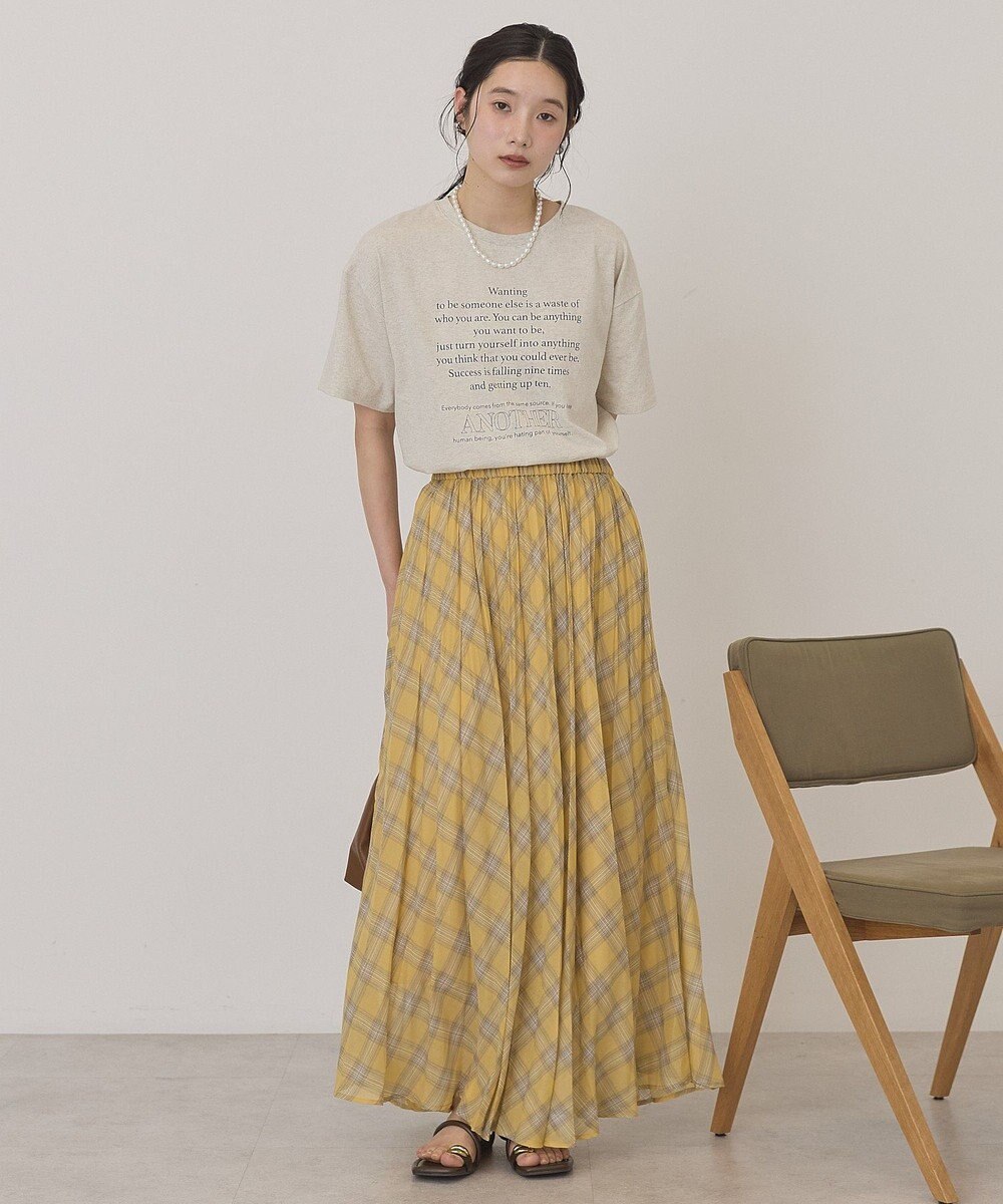 AMERICAN HOLIC 【選べる丈】チェックシアープリーツスカート 