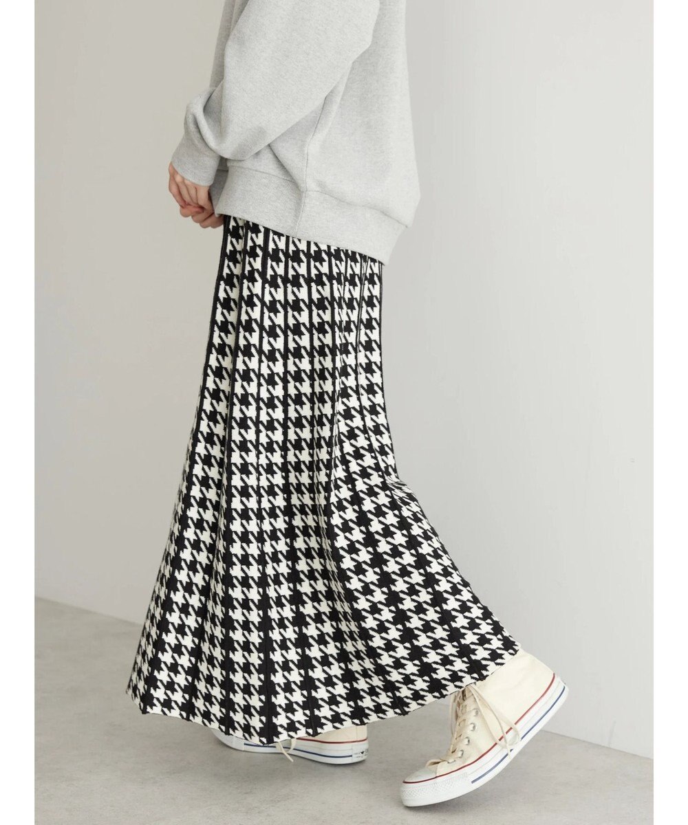 AMERICAN HOLIC ニットプリーツライクチェックスカート 