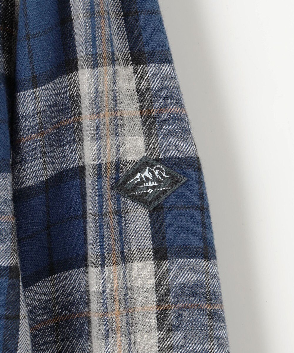 JOSEPH ABBOUD MOUNTAIN 【サスティナブル】オーガニックラフィーチェック シャツ 
