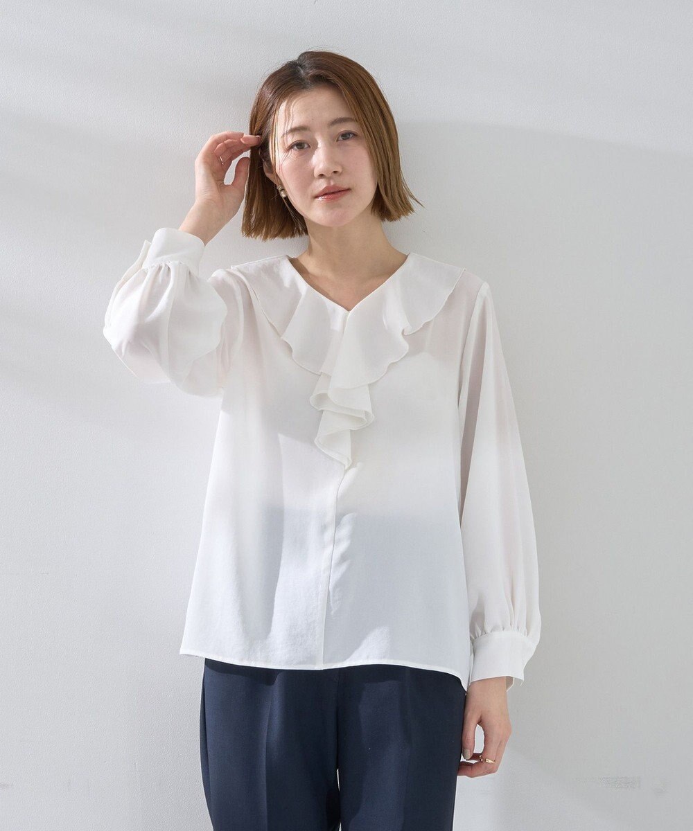 YECCA VECCA ラッフルブラウス 