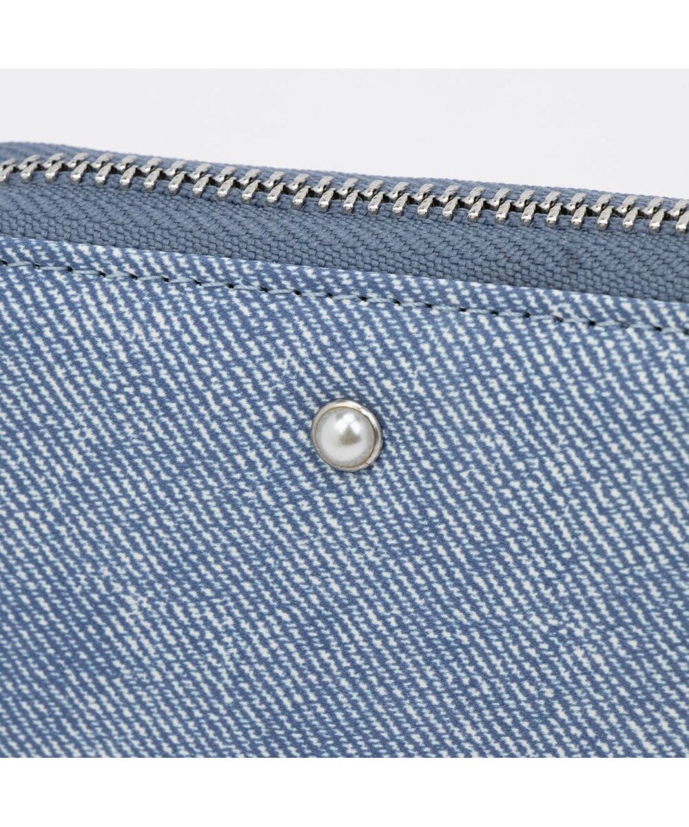 UNBILLION ペルケ perche / パール調ストラップ・ジャバラカードウォレット 