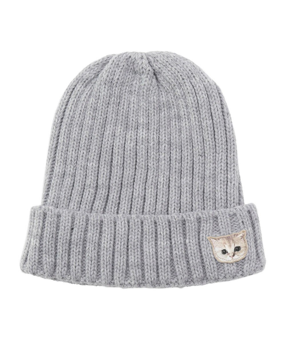 MOONBAT 【FUDGE11月号掲載】PAUL & JOE ACCESSOIRES ヌネット刺繍ワッペン付リブニット帽 