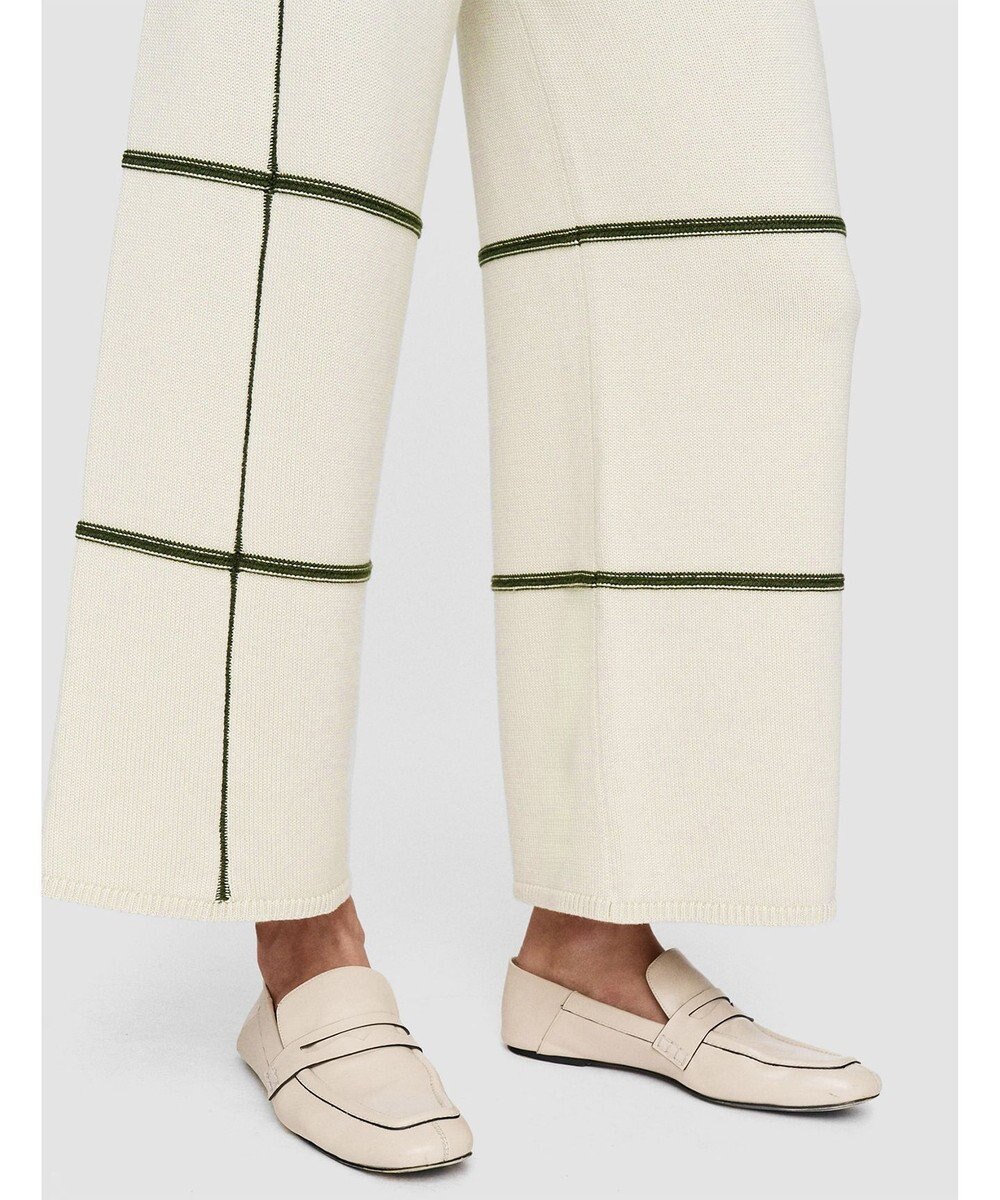 JOSEPH 【洗える】グリッド コットンシルク　キュロットトラウザーズ 