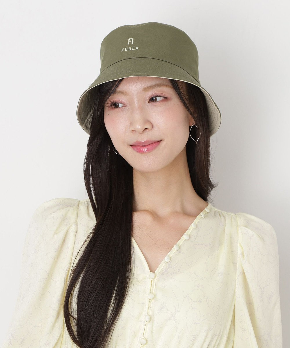 MOONBAT FURLA(フルラ)リバーシブルバケットハット 帽子 無地 UVカット 手洗い可能 