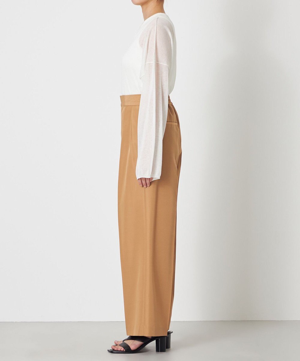 NAVE 【ReNAVE・セットアップ可/撥水加工/防シワ/ウエストゴム】ポリエステルタッサー パンツ 