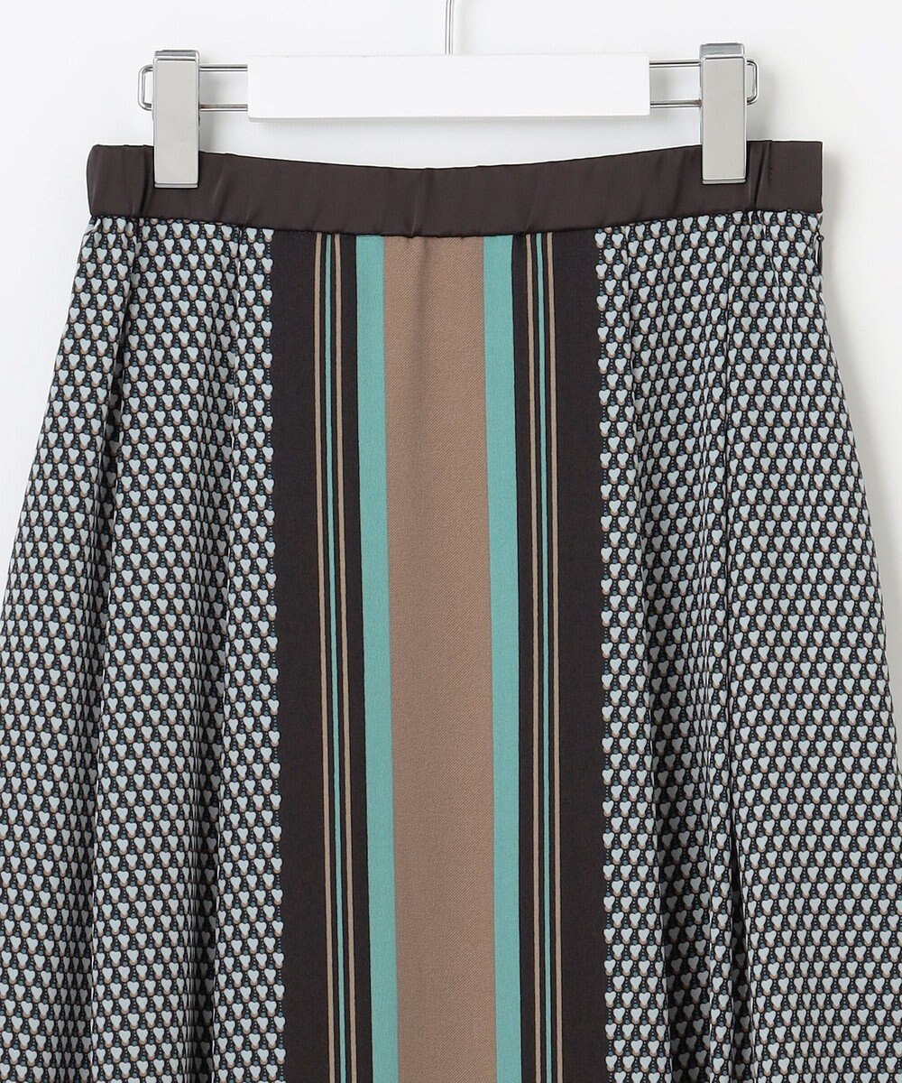 自由区 【洗える】ジオメトリックハートプリント スカート 