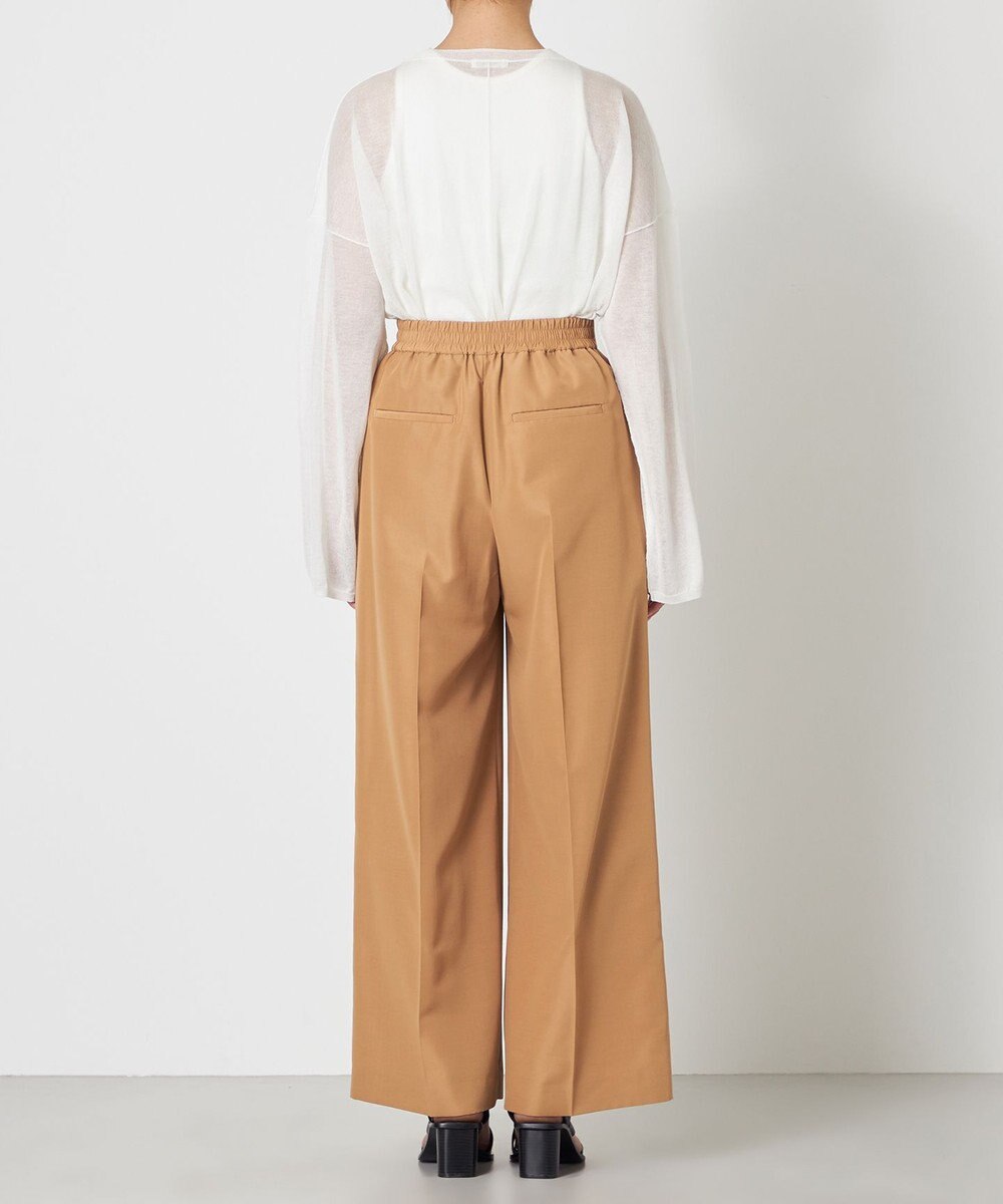 NAVE 【ReNAVE・セットアップ可/撥水加工/防シワ/ウエストゴム】ポリエステルタッサー パンツ 