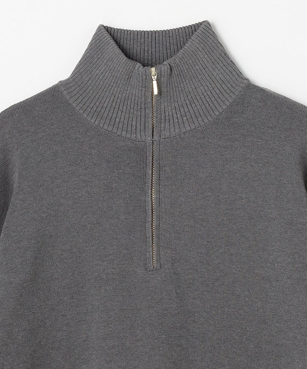 ANY L スウェットライクハーフジップニット 