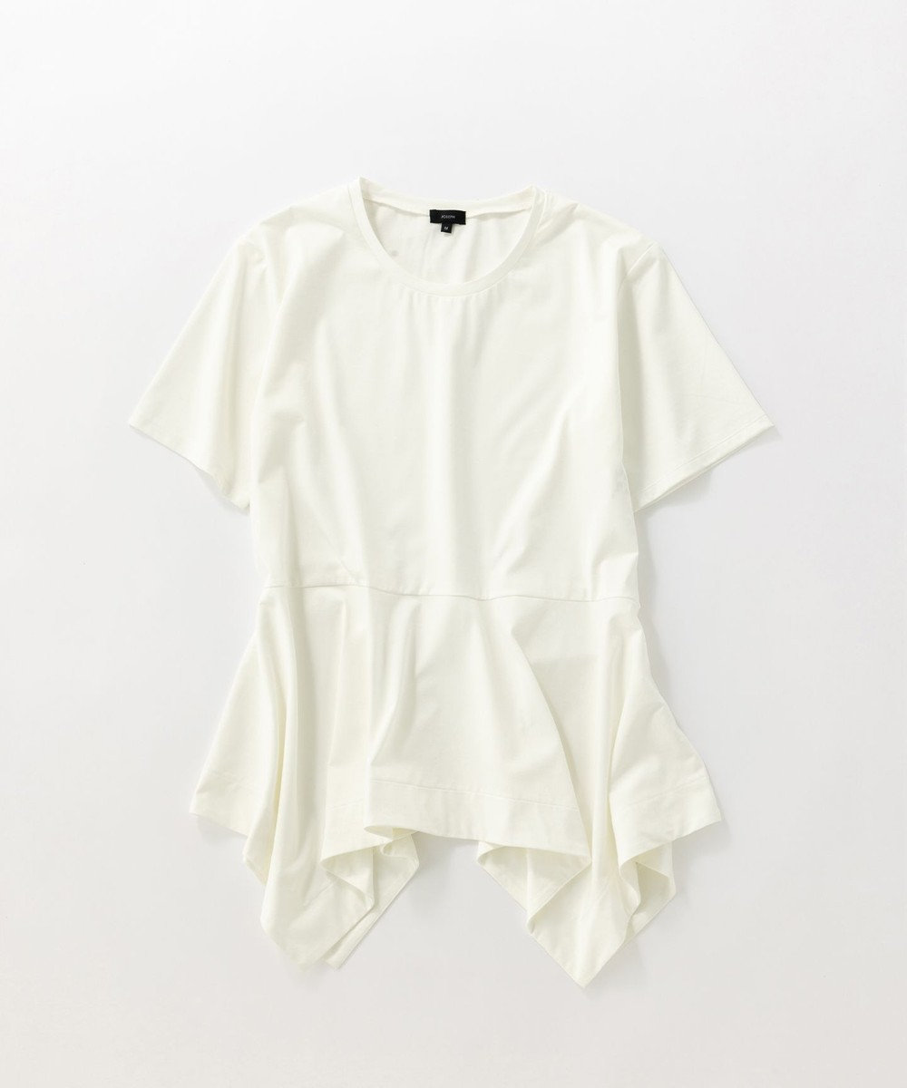 JOSEPH 【洗える】プレーティングジャージー デザインTシャツ ホワイト系
