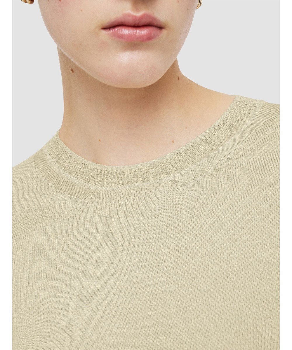 JOSEPH 【洗える】スーパーファインコットンシルク　ラウンドネックニット 