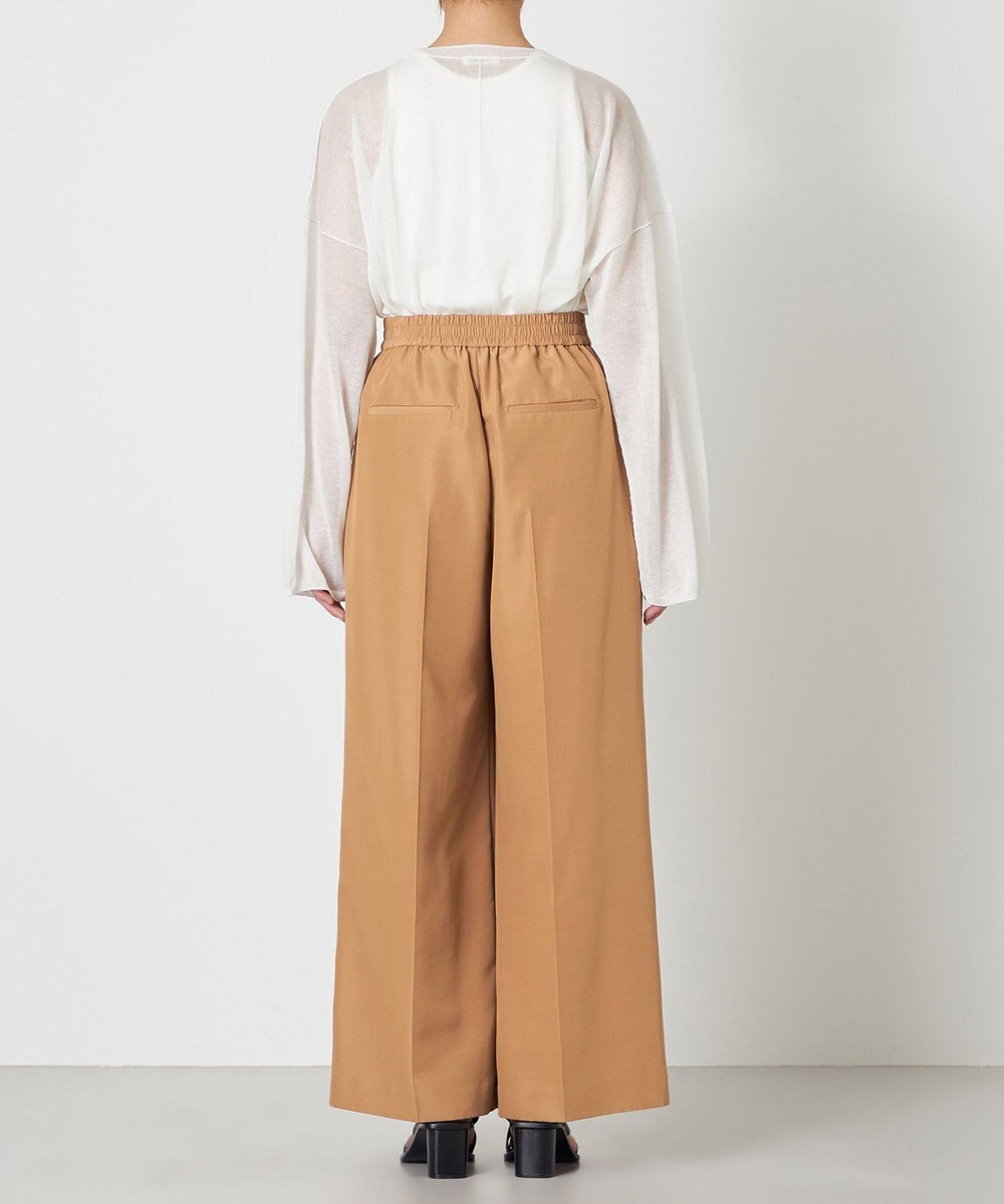 NAVE 【ReNAVE・セットアップ可/撥水加工/防シワ/ウエストゴム】ポリエステルタッサー パンツ 