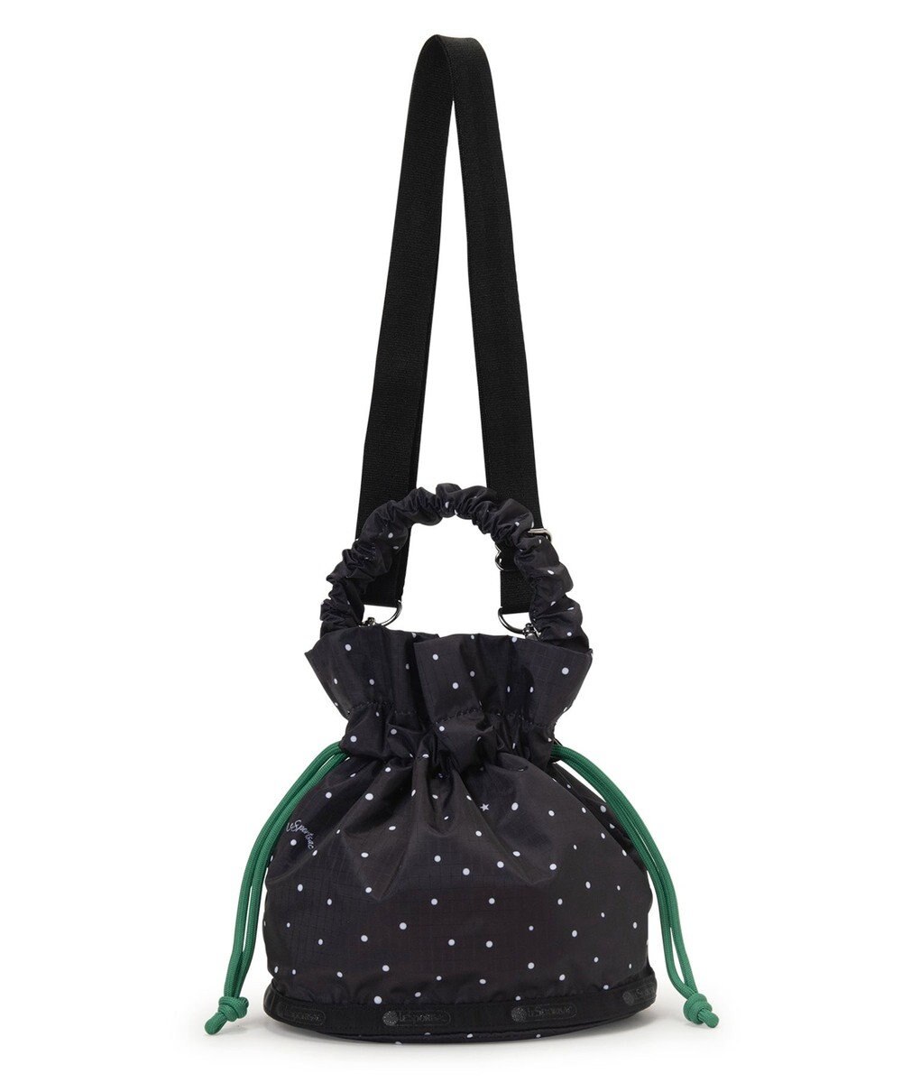 LeSportsac GH DRAWSTRING XBODY/ブリスドット/グリーンコード 