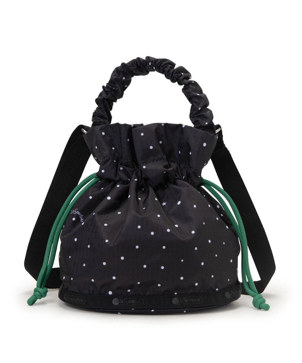 LeSportsac GH DRAWSTRING XBODY/ブリスドット/グリーンコード 