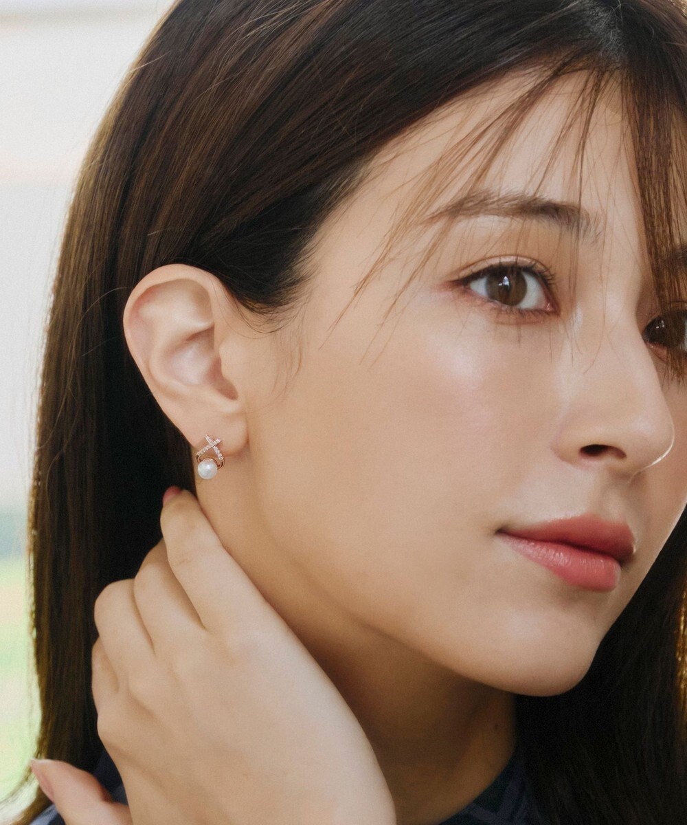 Tiaclasse 【選べる2TYPEデザイン】【金属アレルギー対応】クロスドロップピアス＆イヤリング 