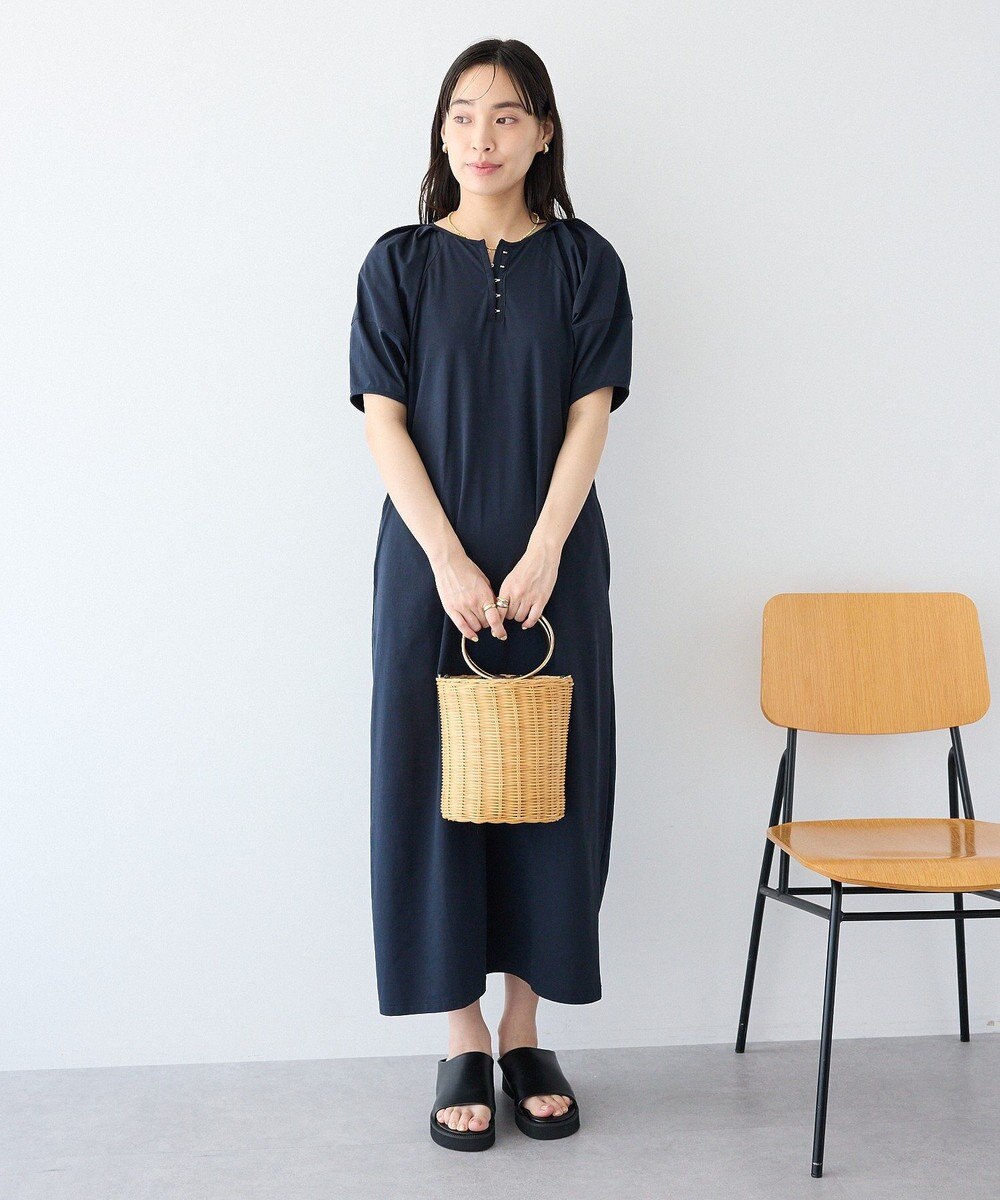 CRAFT STANDARD BOUTIQUE ポーチ付きバルーンスリーブワンピース 