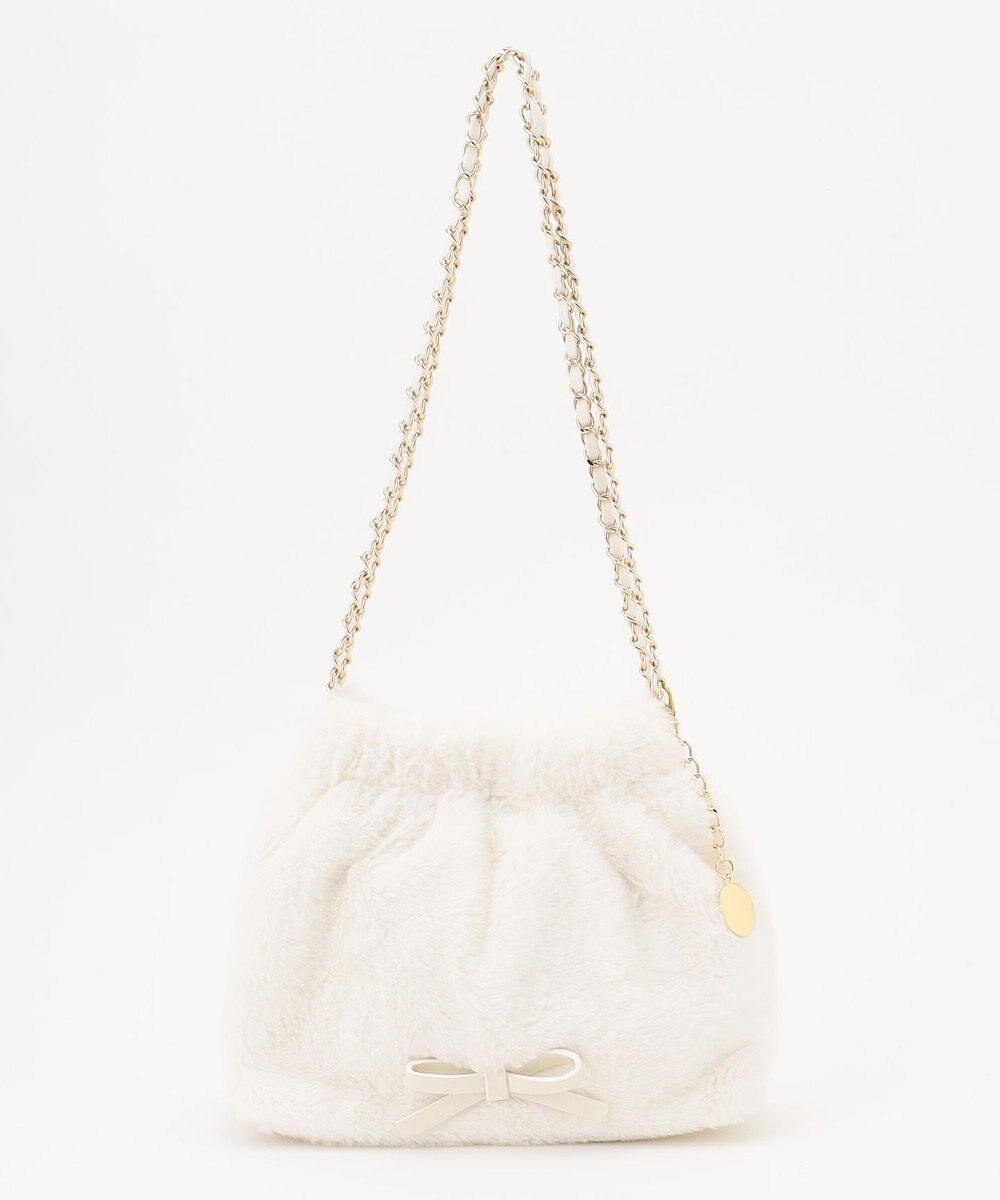 Feroux キルティング＆エコファー チェーンバッグ 