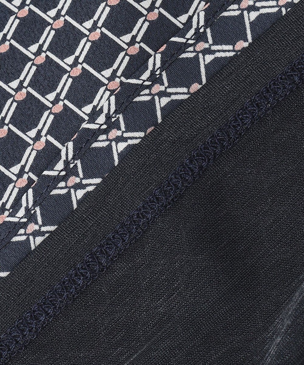 J.PRESS LADIES 【2WAY】幾何プリント ボウタイ カットソー 